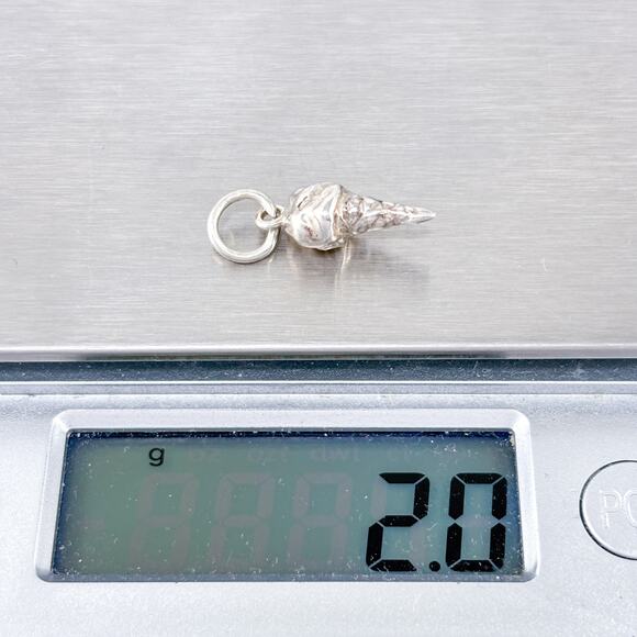 Vintage Sterling Silver 925 Ice Cream Cone Charm Pendant - Picture 5 of 6